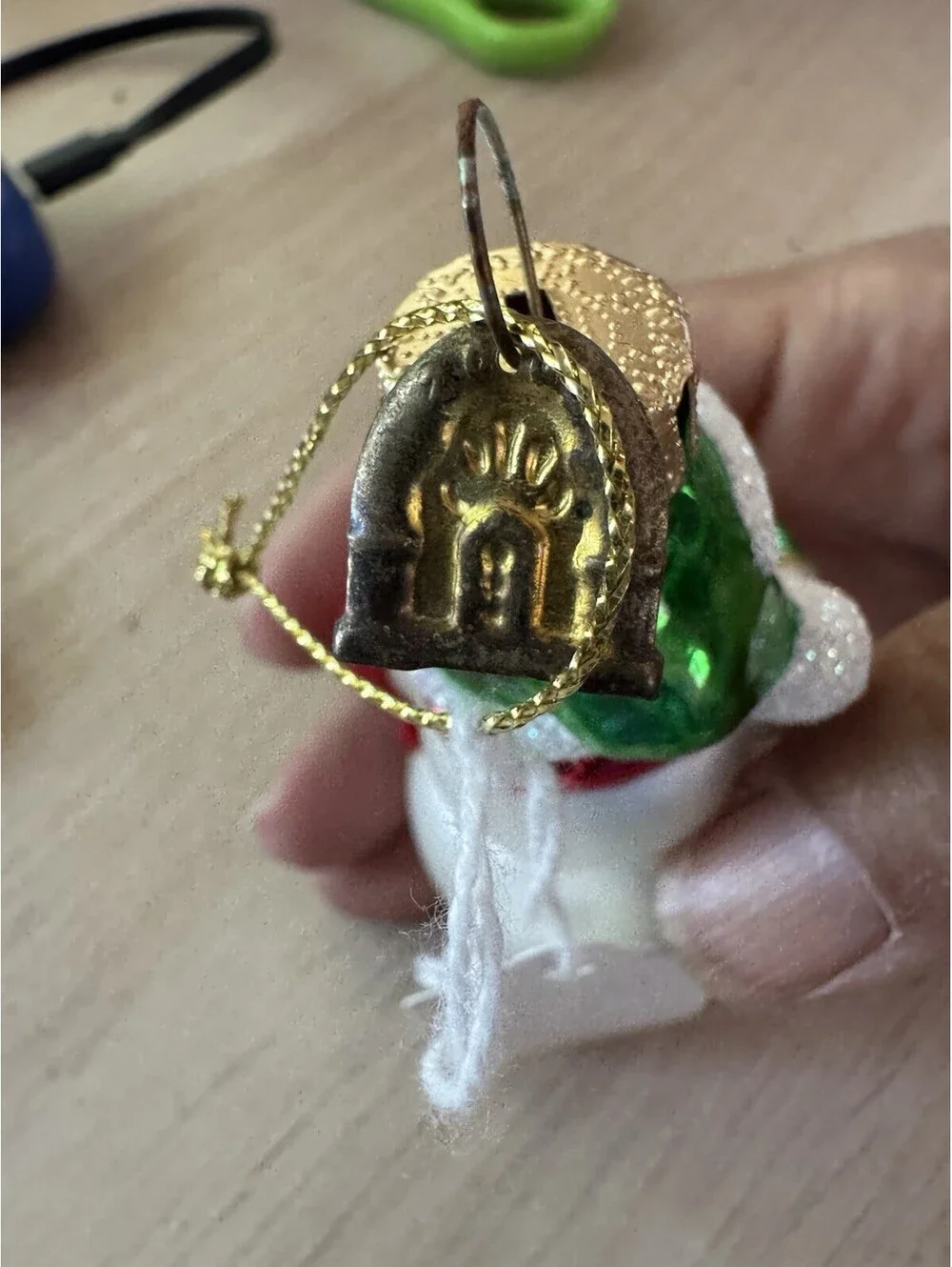 Vintage 2003 Thomas Pacconi Blown Glass Snowman Holding Beach Ball Ornament 3.5